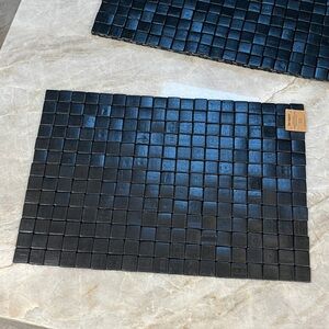 NWT Pier 1 Black Bamboo Placemats, Set of 4